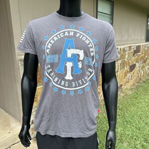 American Fighter By Affliction Mens Shirt Size Large Gray Short Sleeve‎